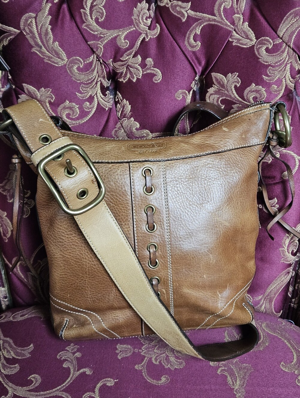 Coach Chelsea Laced Leather Duffle (Style No. 10399)